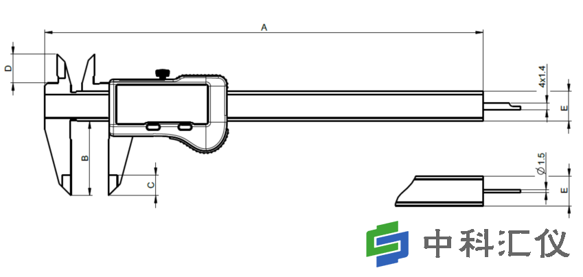 瑞士Sylvac S_Cal EVO Basic经济型数显卡尺外型尺寸.png